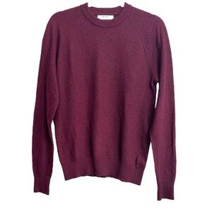 Banana Republic BR Sport Crew Neck Sweater Woman's Wool Blend Burgundy Size XS